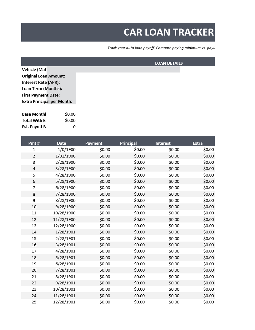Car Loan Tracker