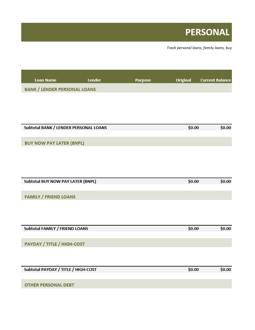 Personal Loan Tracker