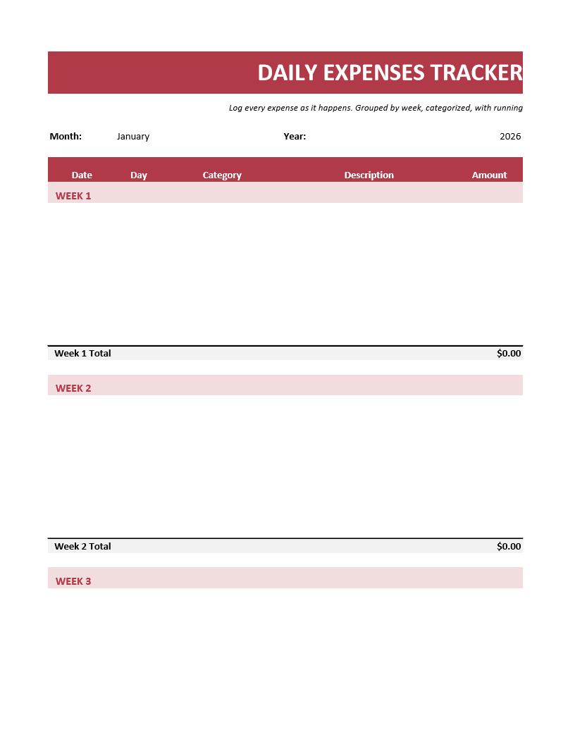 Daily Expenses