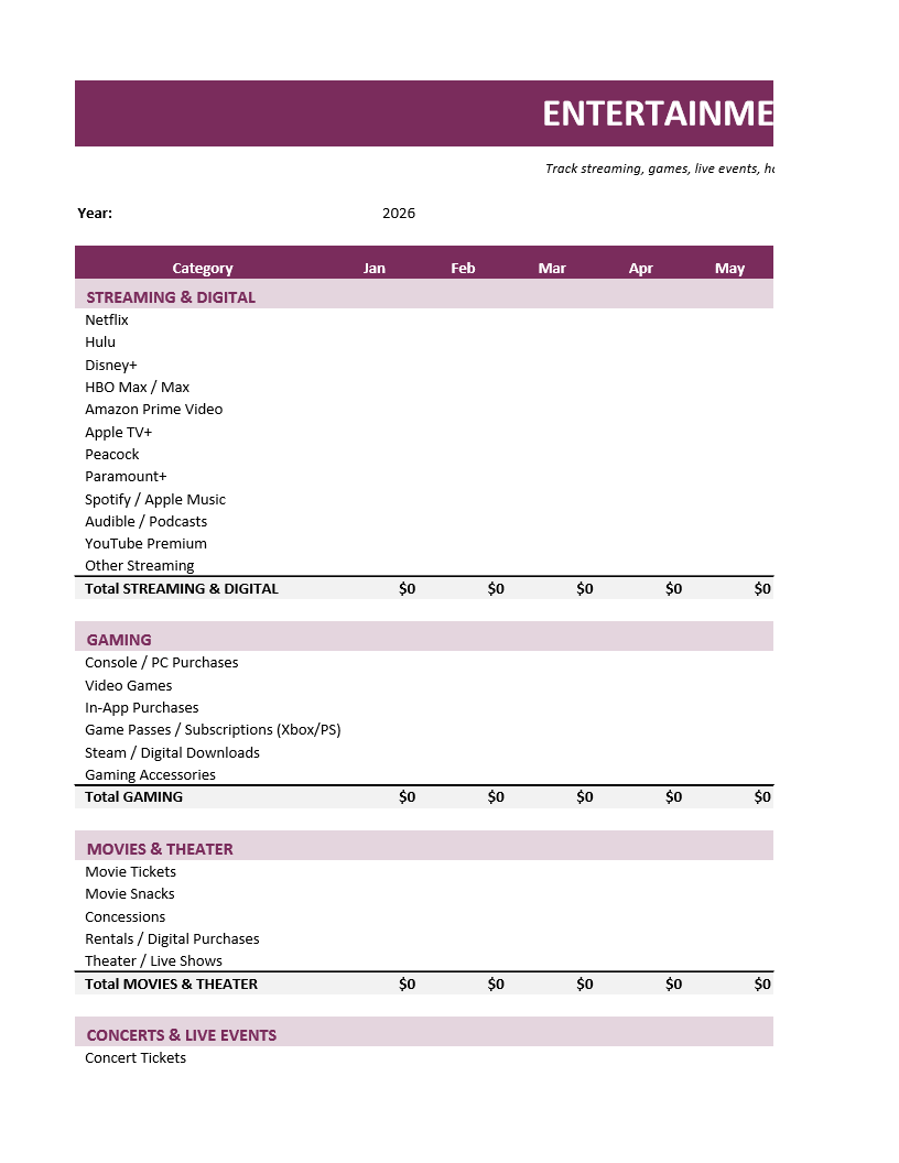 Entertainment Expenses