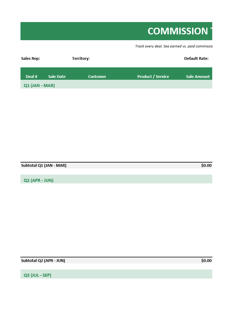 Commission Tracker