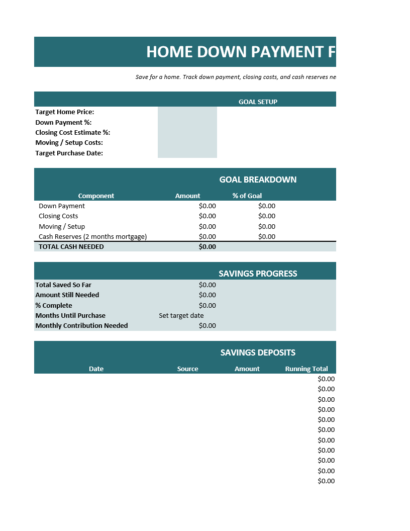 Home Down Payment