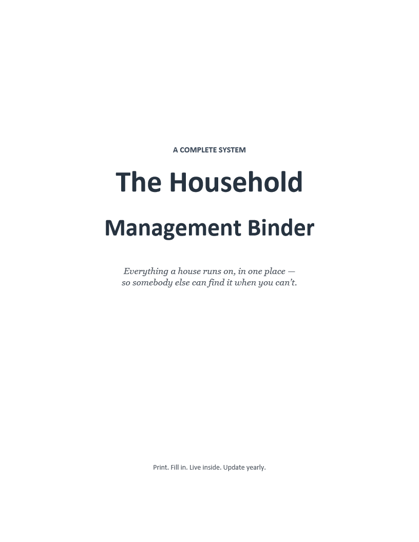 The Household Management Binder