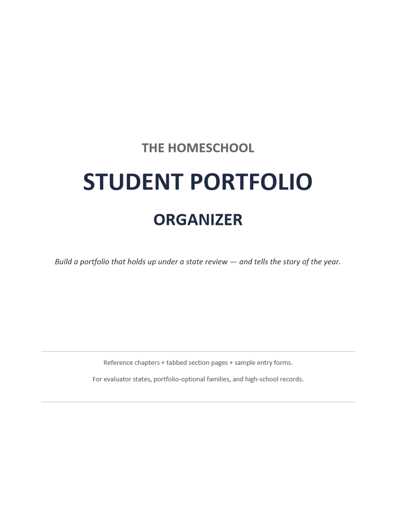 The Homeschool Student Portfolio Organizer