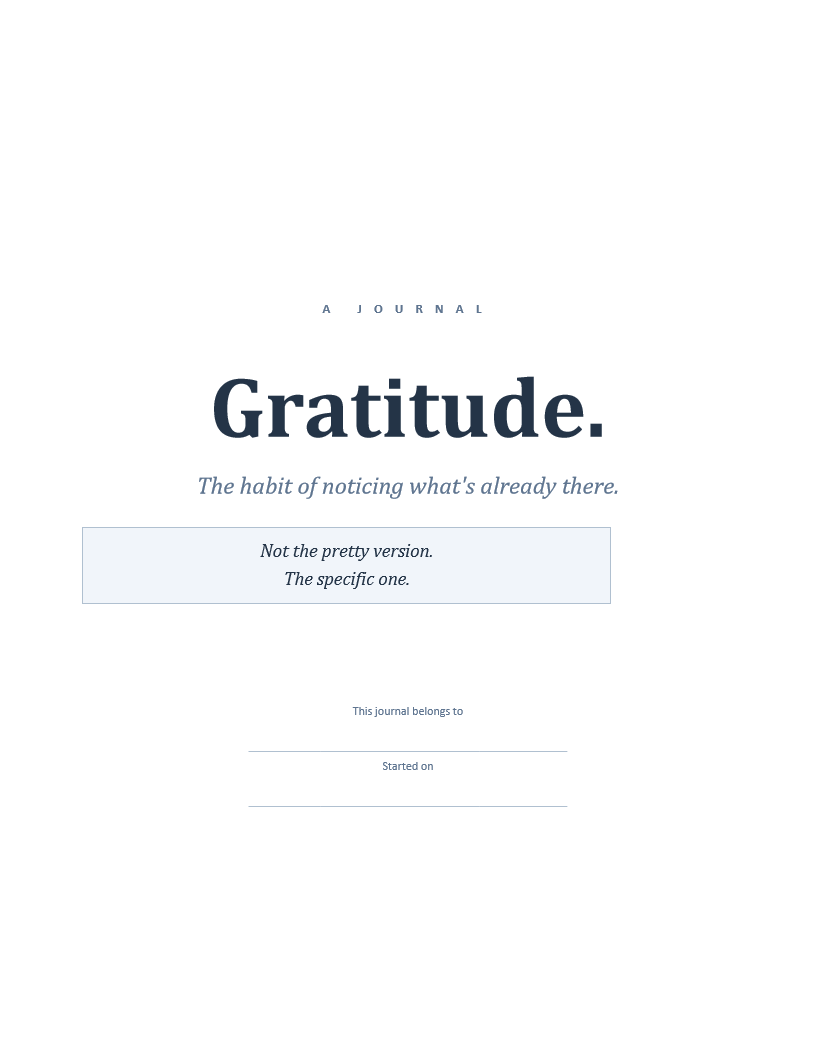 Gratitude Journal
