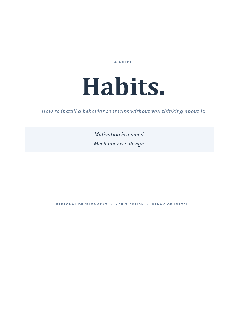 Habit-Building Guide