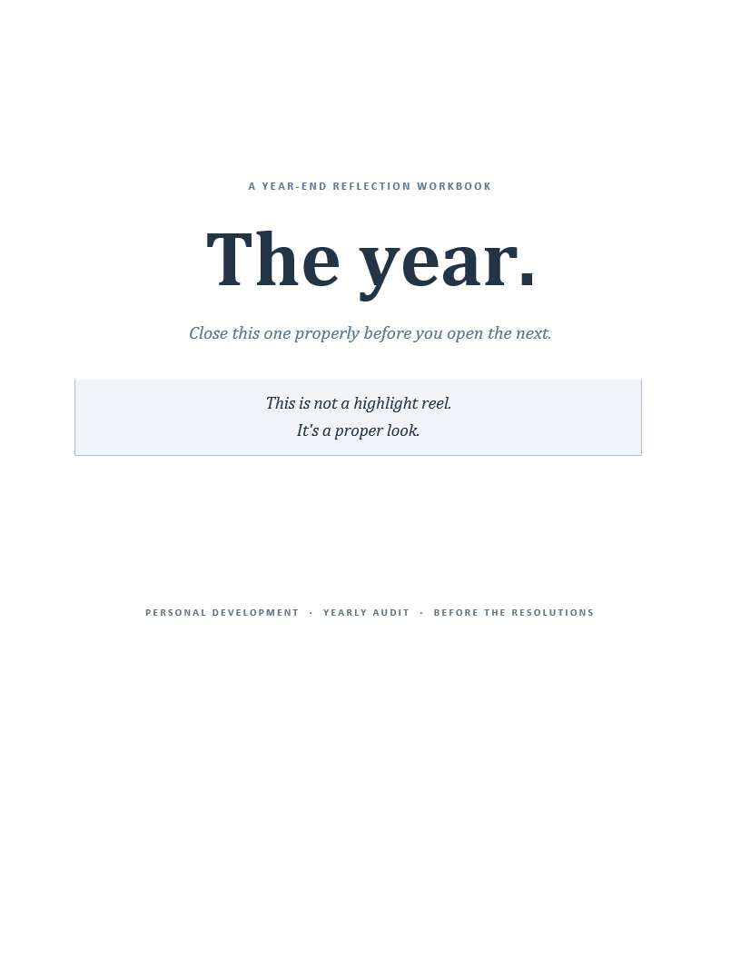 Year-End Reflection Workbook