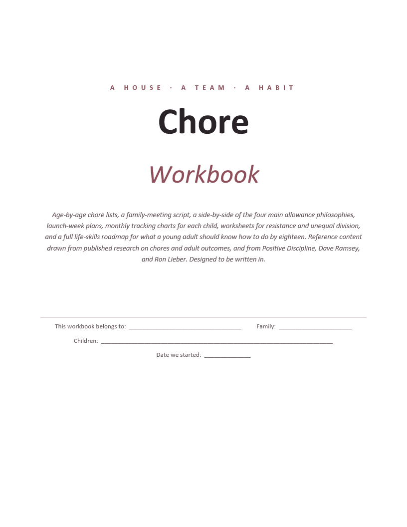 Chore Workbook