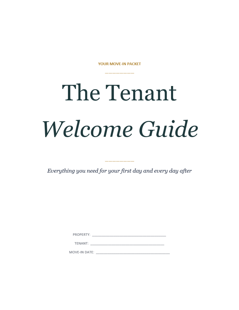 The Tenant Welcome Guide