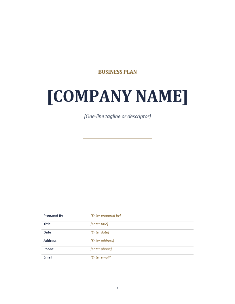 Business Plan Template