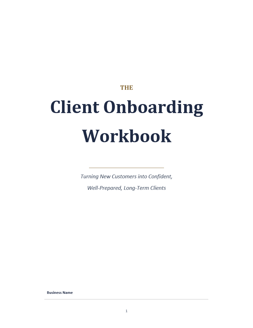 Client Onboarding Workbook