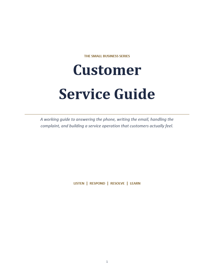 Customer Service Guide