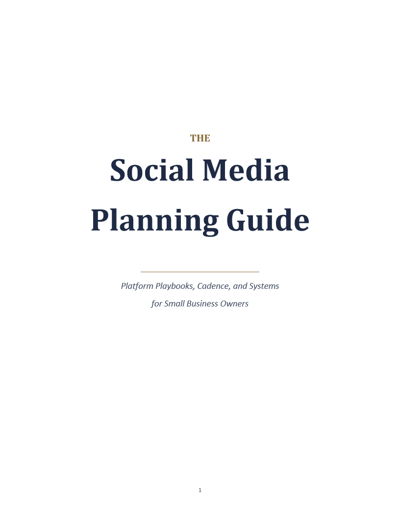 Social Media Planning Guide