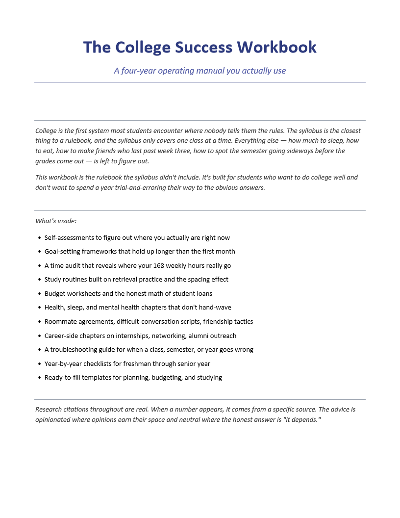 The College Success Workbook