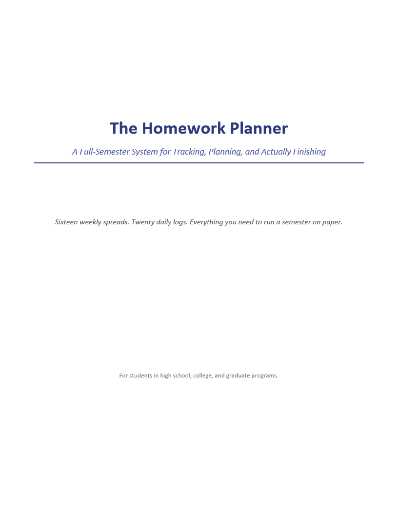 The Homework Planner