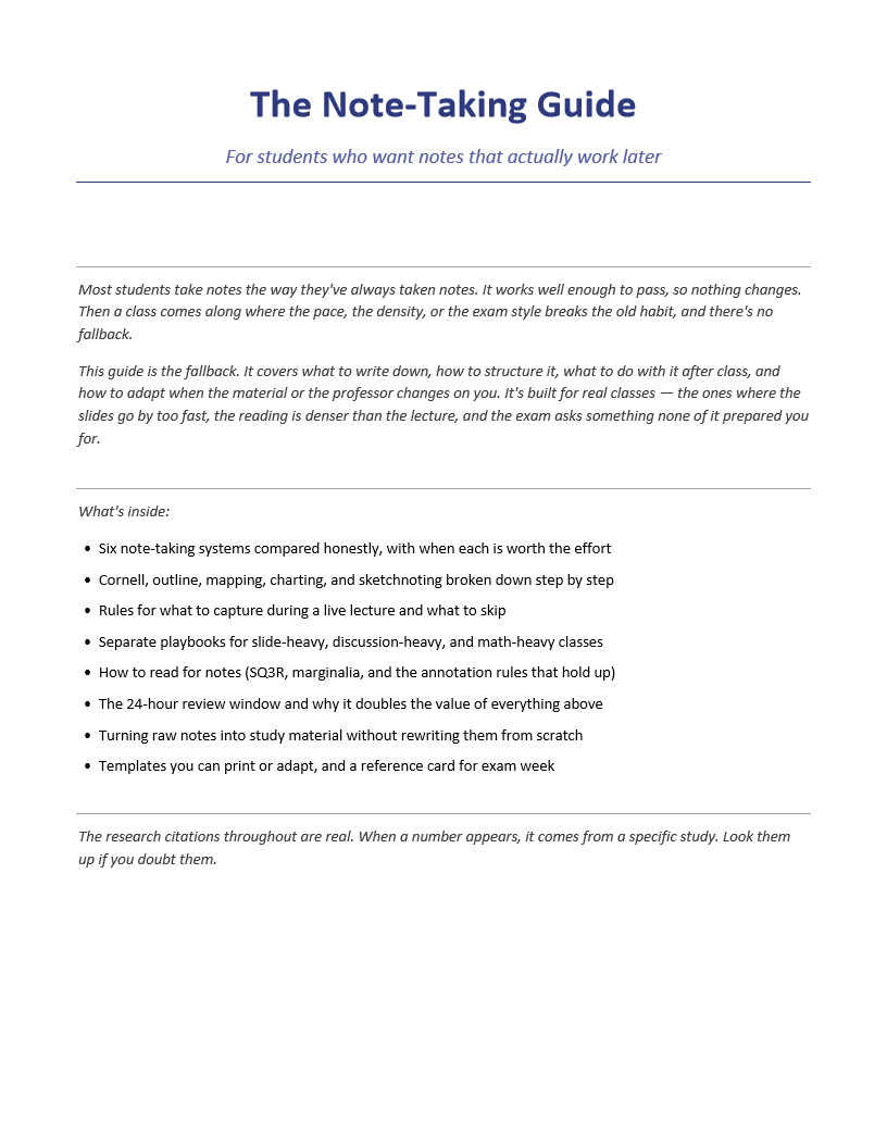 The Note-Taking Guide