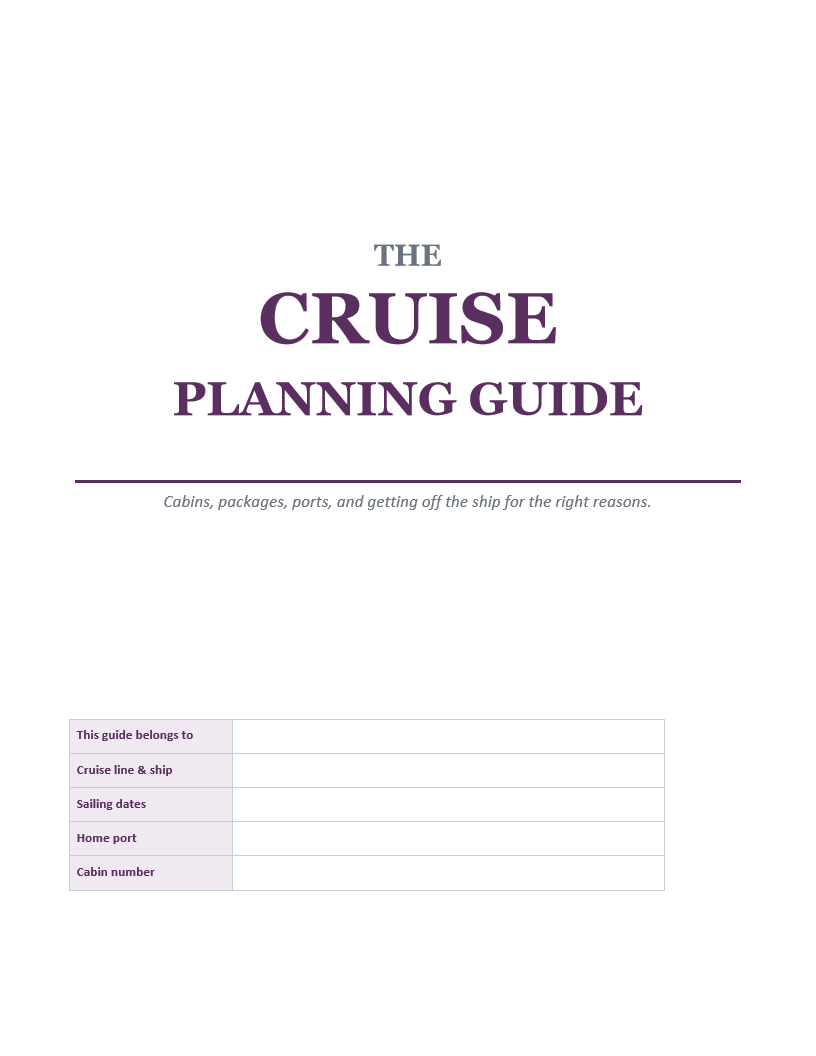 Cruise Planning Guide