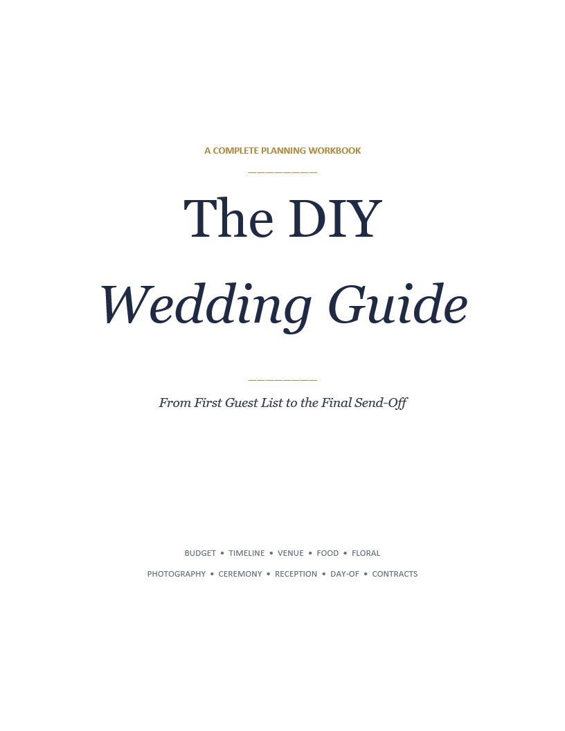 DIY Wedding Planning Workbook