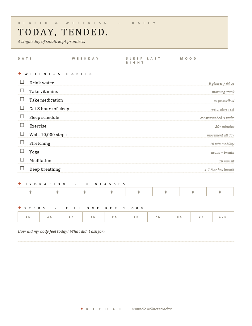 Daily — Health & Wellness Tracker