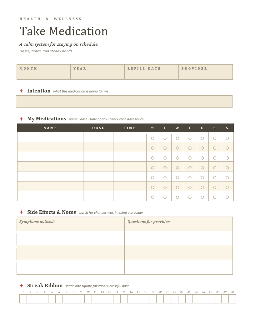 Take Medication Tracker