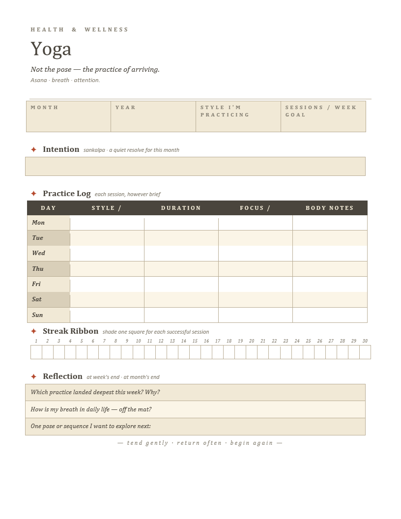 Yoga Tracker
